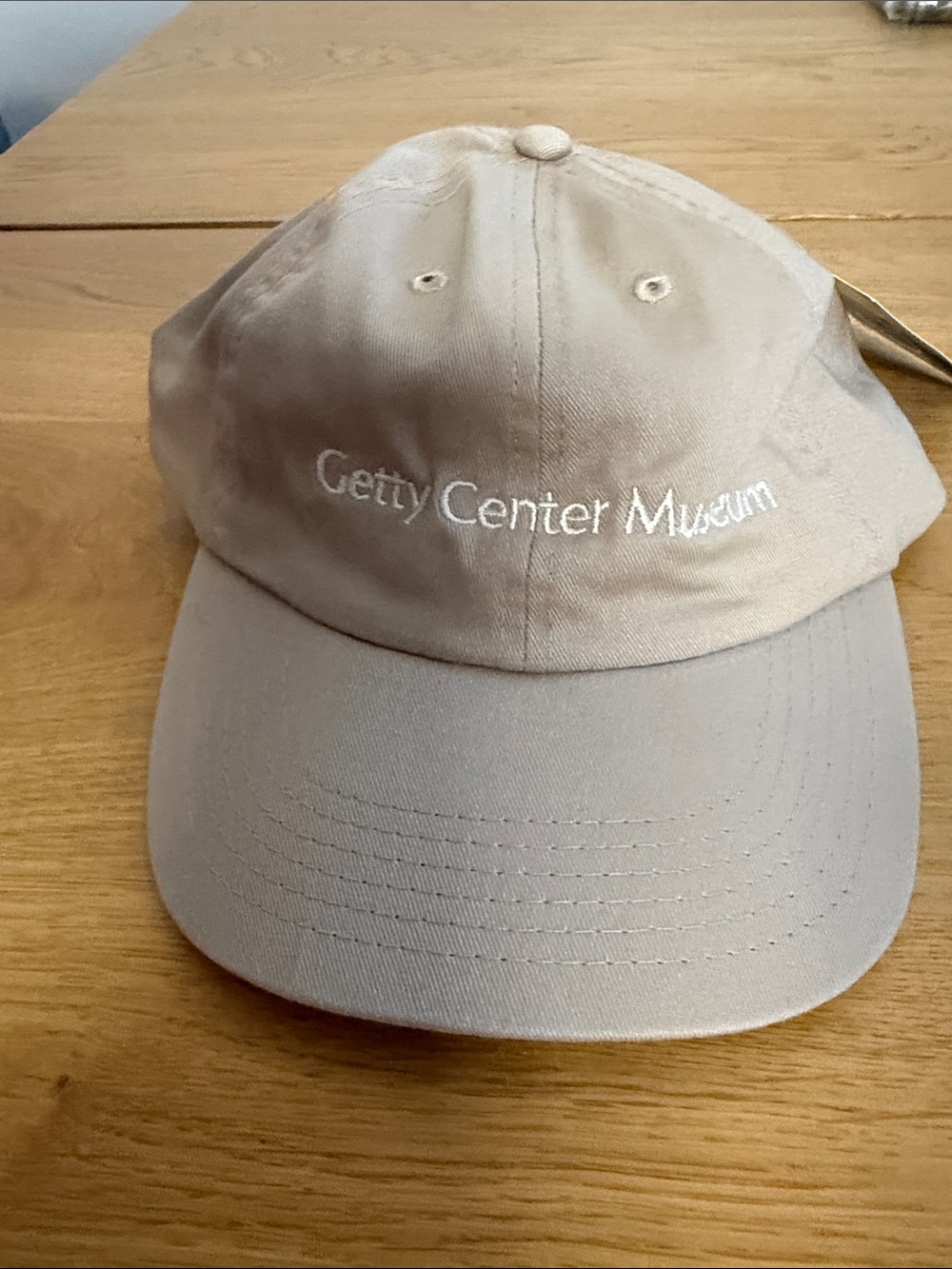 Embroidered Baseball Cap - Beige